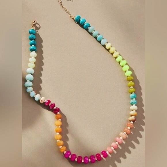 Anthropologie Jewelry - Boho summer beaded necklace N452